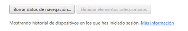 Chrome borrar historial