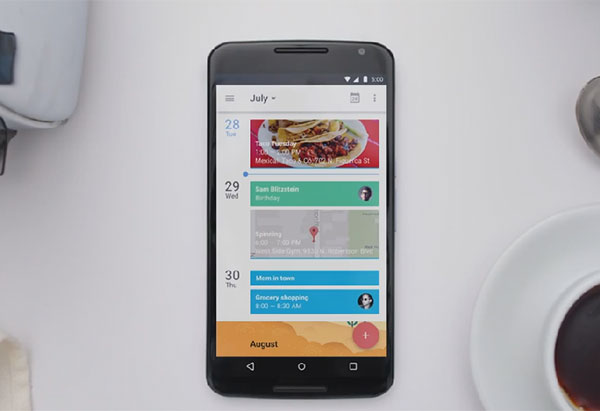 Así­ es la nueva app Calendario en Android 5.0 Lollipop