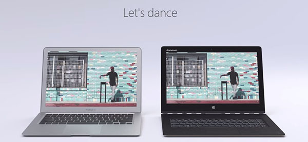 Microsoft lanza un anuncio en el que compara el MacBook Air con el Lenovo Yoga 3 Pro