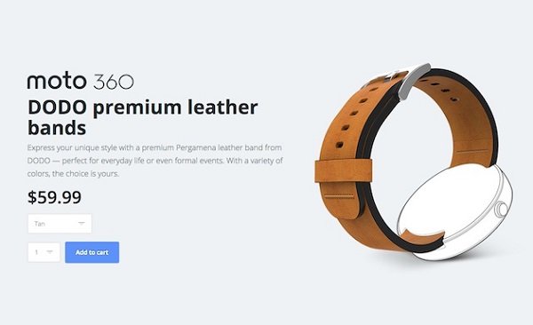 Nueva gama de correas de cuero para el Moto 360