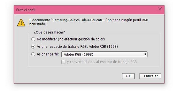 Perfil de foto de Photoshop