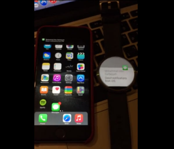 Un programador consigue que se reciban notificaciones de iOS en Android Wear 2 Moto 360 iPhone
