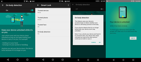 Android 5.1 Lollipop incluye un sensor para desbloquear el móvil si lo llevas encima