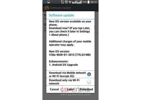 LG L90 Lollipop 