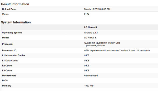 Nexus 5 Lollipop
