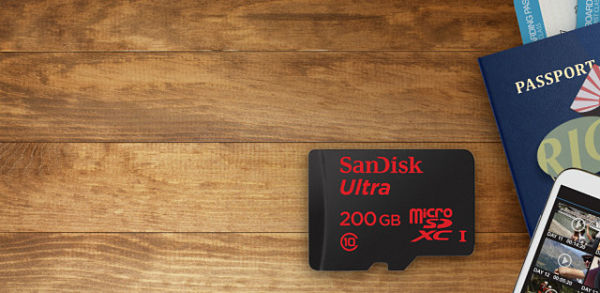 SanDisk presenta una tarjeta microSD de 200 GB