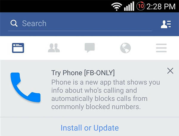 Facebook estaría probando una nueva aplicación para identificar llamadas 2 Facebook Phone