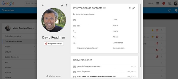 Google renueva el diseño de su sección de contactos 1 Nueva sección de contactos de Gmail