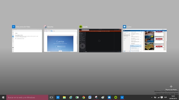 Vista de tareas de Windows 10