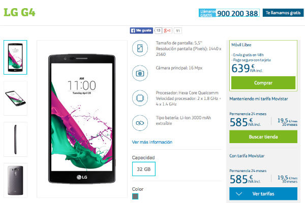 LG G4 Movistar