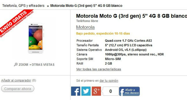Motorola Moto G 2015