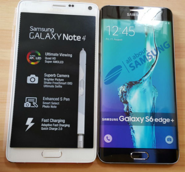 El Samsung Galaxy S6 Edge Plus aparece en imágenes junto a un Galaxy Note 4