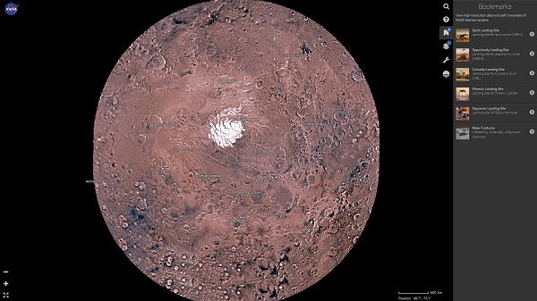 Así­ es el Google Maps de Marte