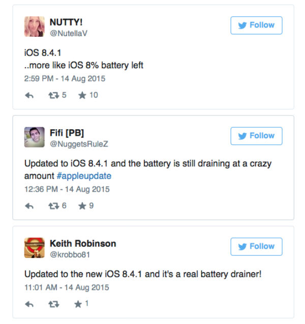 Cómo arreglar los problemas de batería de iOS 8.4.1 2 iOS 8.4.1 batería