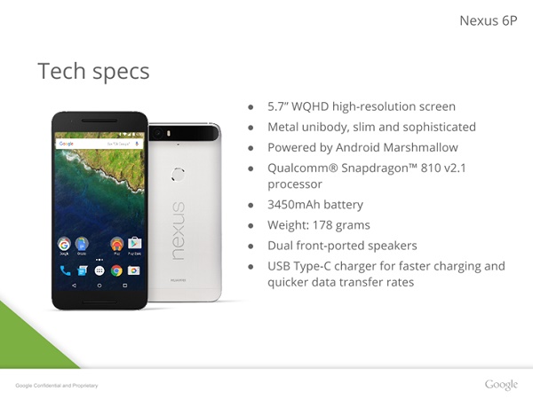 Se filtran todas las especificaciones del Google Nexus 6P