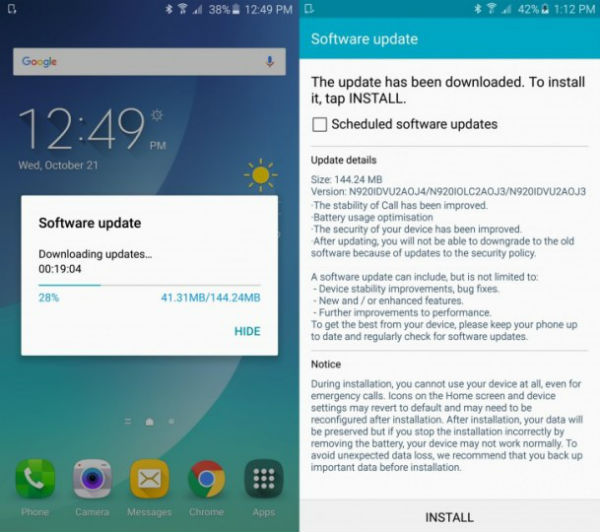 El Samsung Galaxy Note 5 mejora su batería y estabilidad gracias a una actualización 2 Samsung Galaxy Note 5 batería