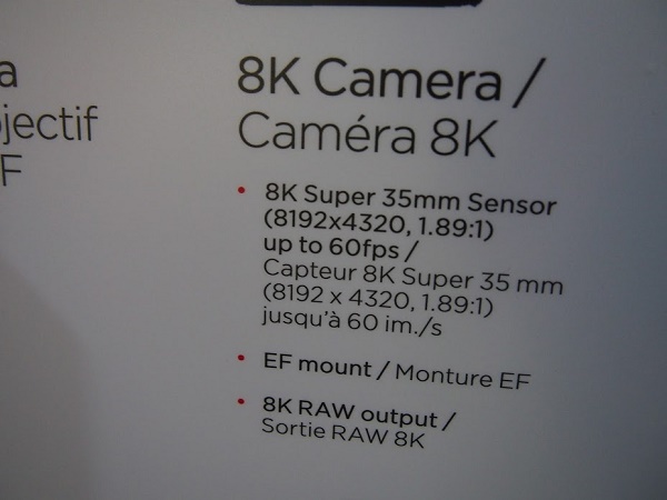 Camera de Canon 8K