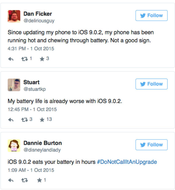 iOS 9.0.2 problemas