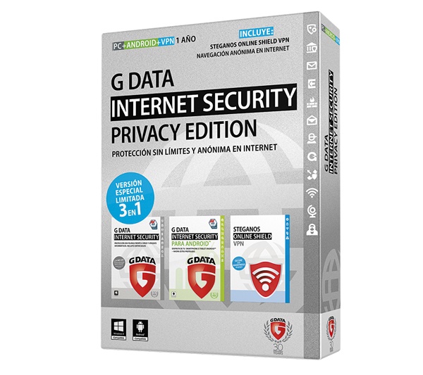 G Data Internet Security Privacy Edition, protección para PC y navegación privada
