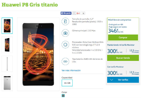Descuento de casi 200 euros para el Huawei P8 y Samsung Galaxy S6 en el Black Friday de Movistar 1 Movistar Black Friday