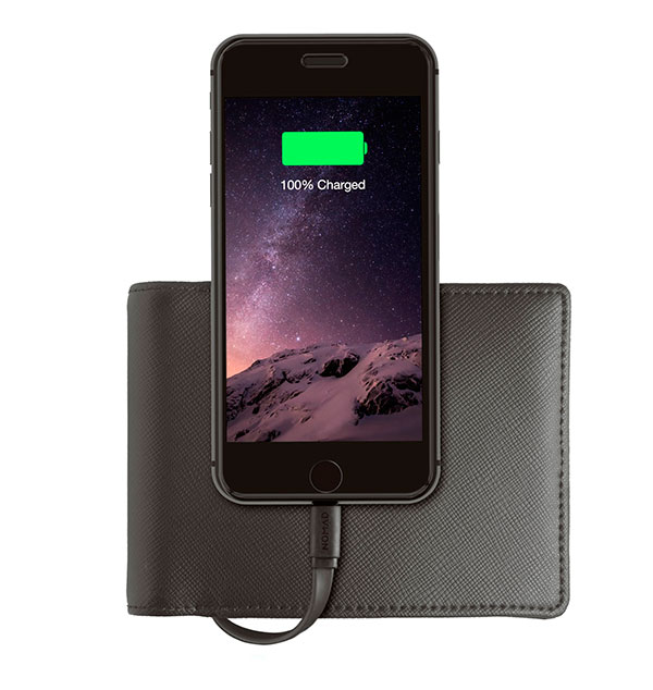 Una cartera para cargar el iPhone