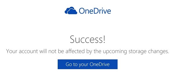 Cambio de planes de OneDrive