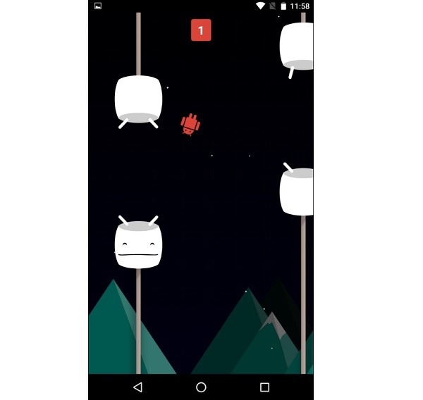 Android 6.0 también tiene escondido un juego y es Flappy Bird 2 Clon-Flappy-Android-01