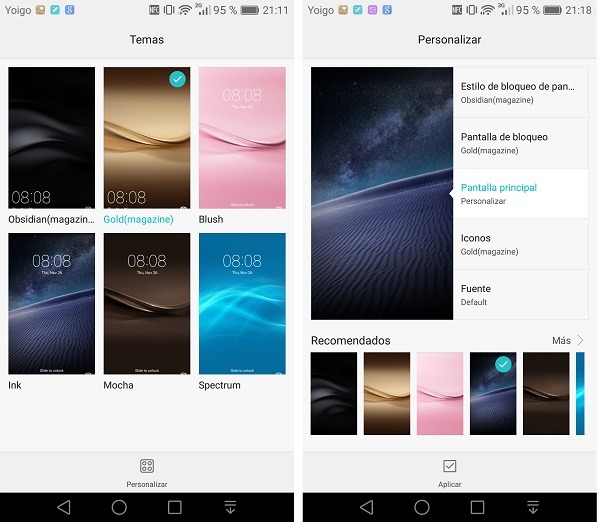 Éstas son las aplicaciones que vienen de serie con el Huawei Mate 8 3 Huawei Mate 8 temas