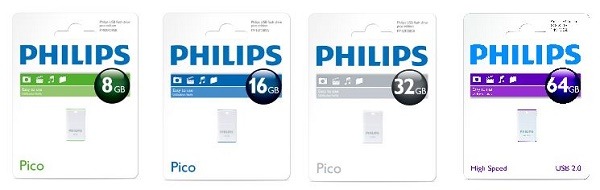 Philips Pico USB 2.0, lápices de memoria muy pequeños para la radio del coche 2 Philips Pico USB 2.0