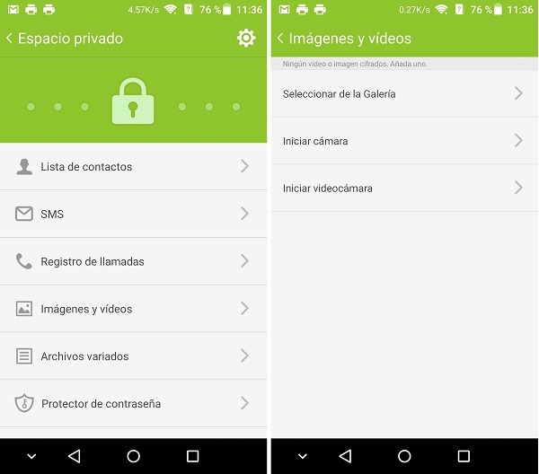 Cómo mejorar el rendimiento del ZTE Axon Mini 4 Espacio privado en el ZTE Axon Mini
