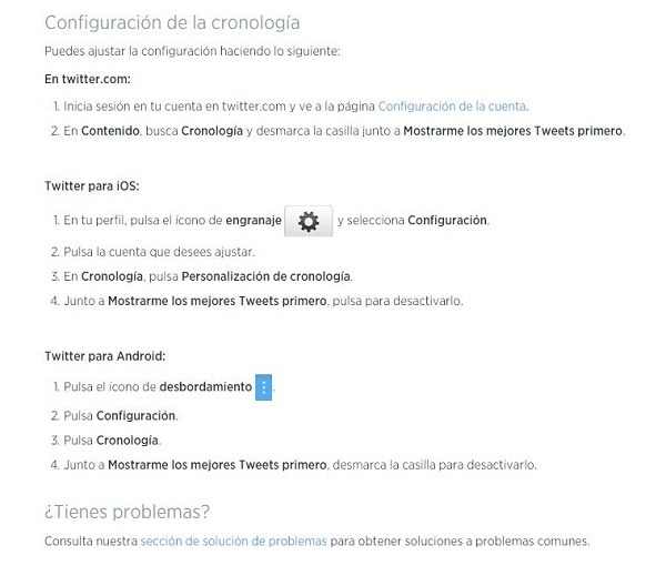 Así es como Twitter muestra sus mensajes a partir de ahora 2 Cronología de Twitter