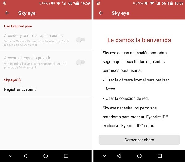 Así funciona el reconocimiento del iris en el ZTE Axon Mini 2 ZTE Axon Mini Sky Eye