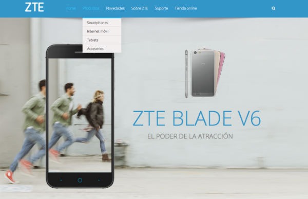 ZTE empieza a vender sus móviles por Internet 2 ZTE web