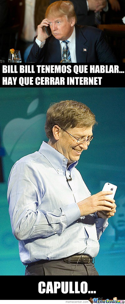 Los memes tecnológicos más divertidos de Donald Trump 2 Meme Bill Gates y Donald Trump