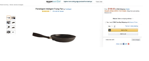Pantelligent, la sartén que te enseña cómo cocinar, a la venta en Amazon 2 pantelligent_Amazon