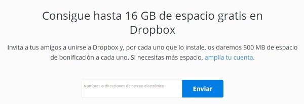 Cómo conseguir más espacio gratis en la cuenta de Dropbox 2 Dropbox