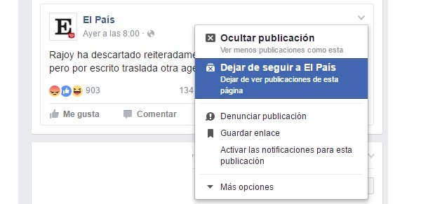 Cómo dejar de ver las actualizaciones de un amigo en Facebook en PC y móvil 2 Facebook