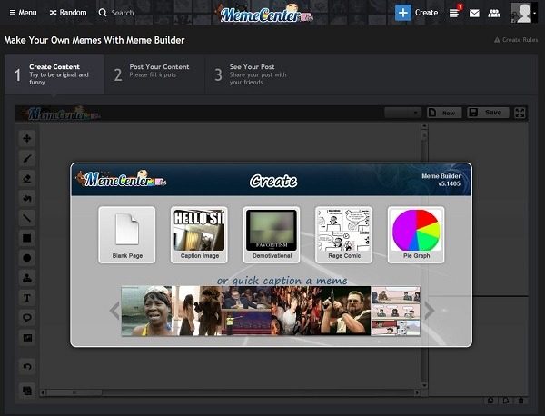 Las mejores webs para crear memes gratis 2 MemeCenter