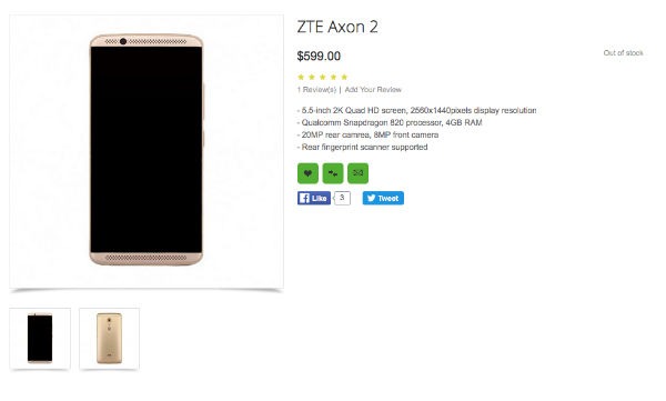 Se filtra el precio y nuevos detalles del ZTE Axon 2 2 ZTE Axon 2