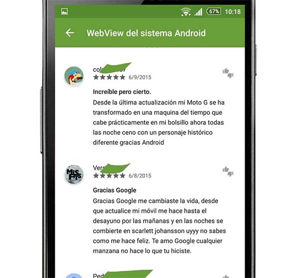 comentarios bizarros google play