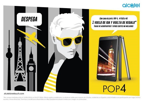 La nueva gama POP 4 de Alcatel llega a España rumbo a Europa”¦ 1 Alcatel Pop 4 vuelos