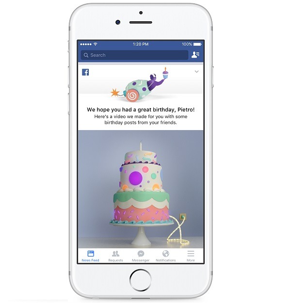 Facebook estrena los vídeos de cumpleaños 1 Facebook Cumple
