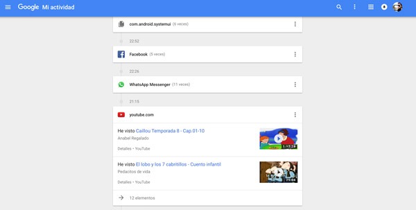 Mi Actividad Google