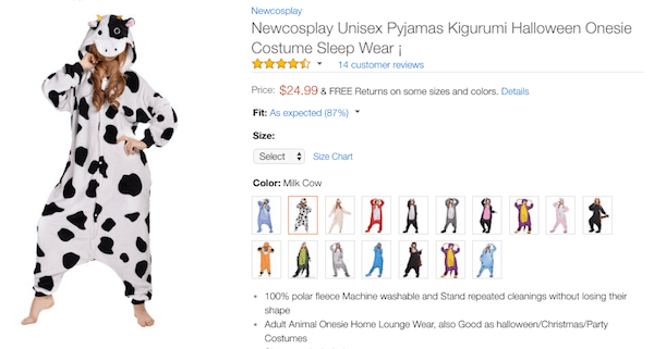 Dentaduras de oro o pijamas de piel de vaca, las compras más raras del Prime Day de Amazon 4 Pijama de vaca