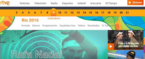 Como ver y seguir los Juegos Olímpicos por Internet 3 RTVE.es