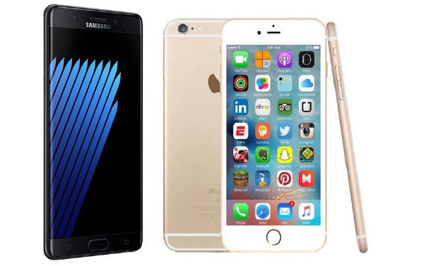 Comparativa Samsung Galaxy Note 7 vs iPhone 6s Plus