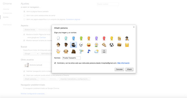 Cómo crear usuarios en Google Chrome con sus propios marcadores y preferencias 4 Crear usuarios Google Chrome