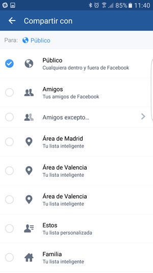Publicaciones Facebook