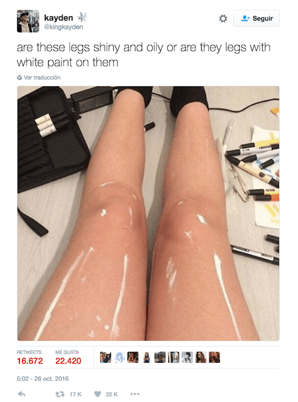 Viral piernas tweet