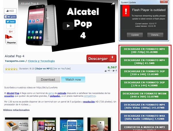 5 webs para bajar y convertir vídeos de YouTube 8 Bajar vídeos de YouTube